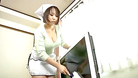 Incredible Japanese chick Yuuna Hoshisaki in Hottest Maid JAV movie