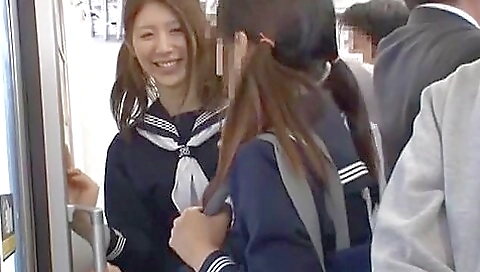 Horny Japanese model Koizumi Nozomi, Arisa Nakano in Exotic Public JAV clip